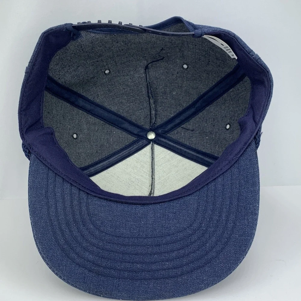 Vintage Wrangler American Hero Trucker Hat Denim Rope Snapback Cap Made in USA